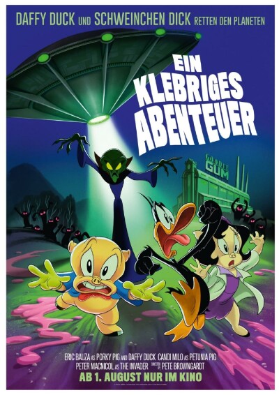 Szene aus Ein klebriges Abenteuer: Daffy Duck und Schweinchen Dick retten den Planeten